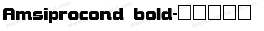 Amsiprocond bold字体转换